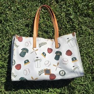 Dooney & Bourke Oakland Athletics White Printed Tote